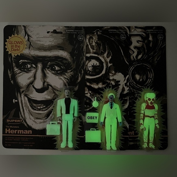 Super7 ReAction Collection Lot of 3 Glow In The Dark Figures 2023 - Picture 9 of 9